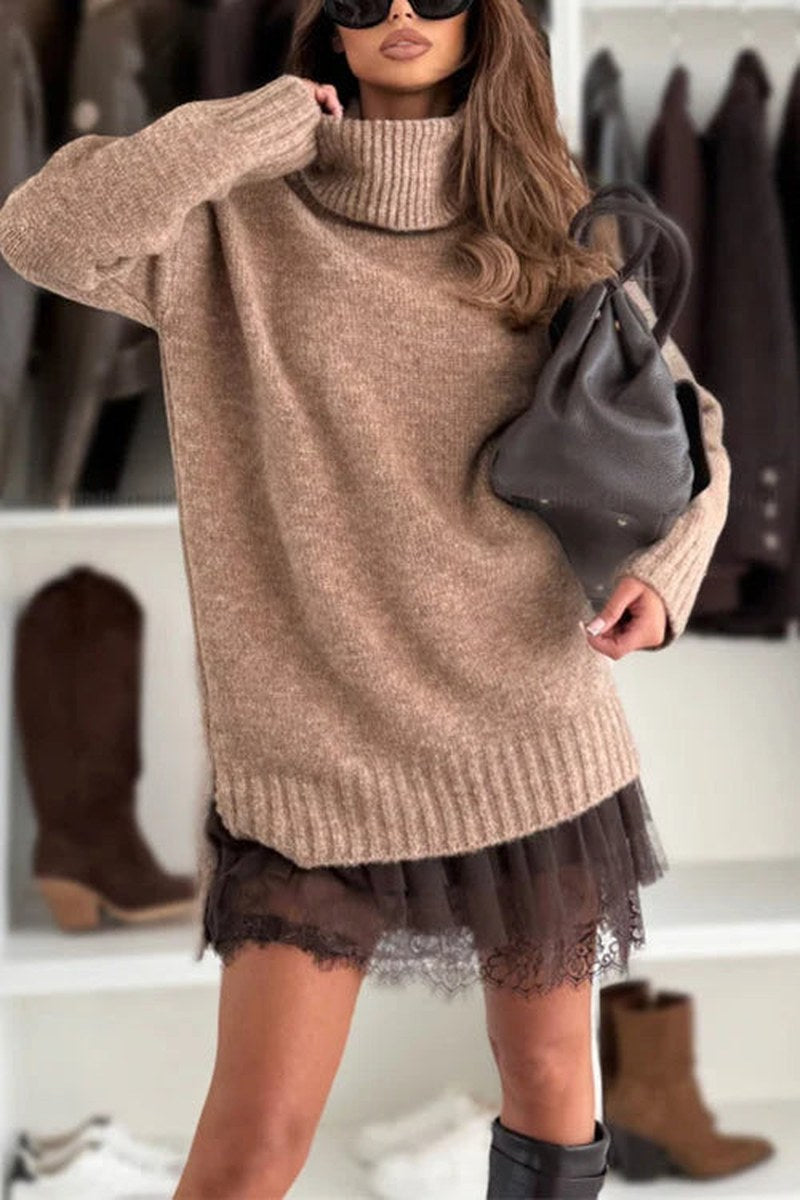 Guenievre — Drop Shoulder Turtleneck Sweater Dress (11), StyleTruly