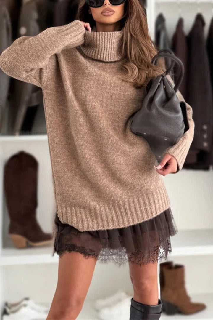 Guenievre — Drop Shoulder Turtleneck Sweater Dress (11), StyleTruly