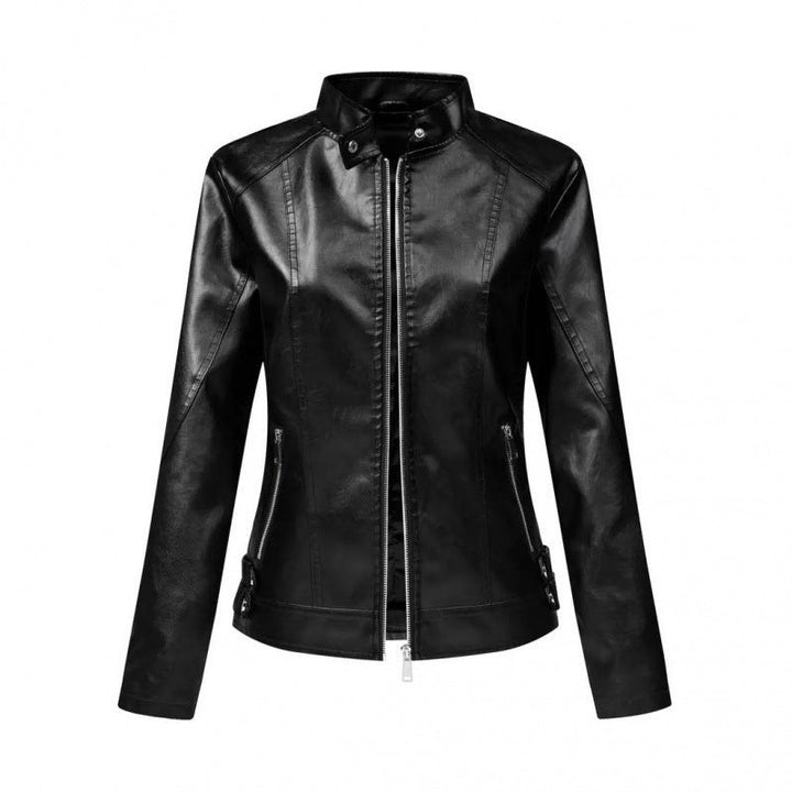 Harper zip up leather racer jacket — image 5