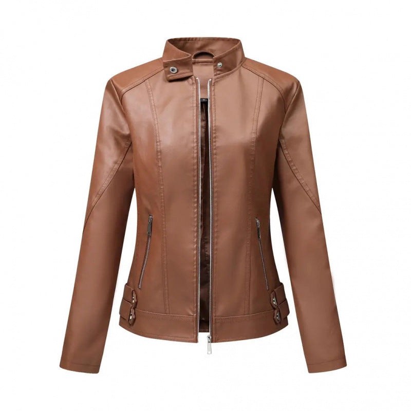 Harper zip up leather racer jacket — image 6