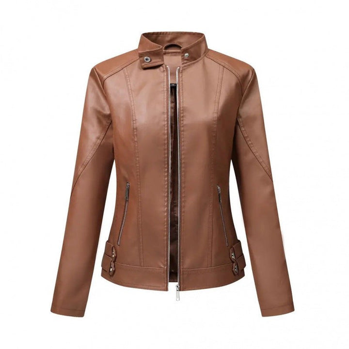 Harper zip up leather racer jacket — image 6