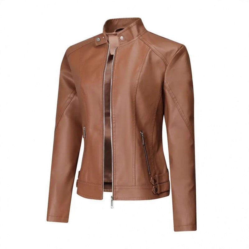 Harper zip up leather racer jacket — image 7