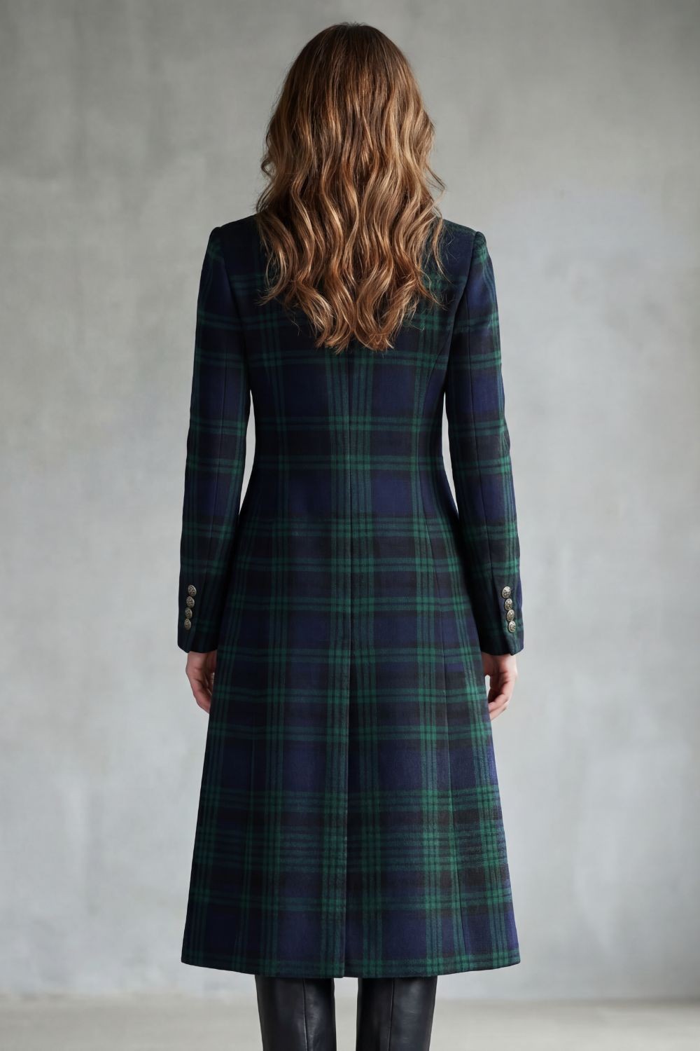 Heloise — Elegant Long Plaid Wool Coat for Women (4), StyleTruly