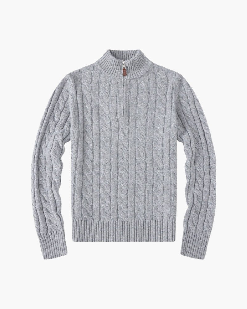 Quarter Zip Wool Sweater for Women