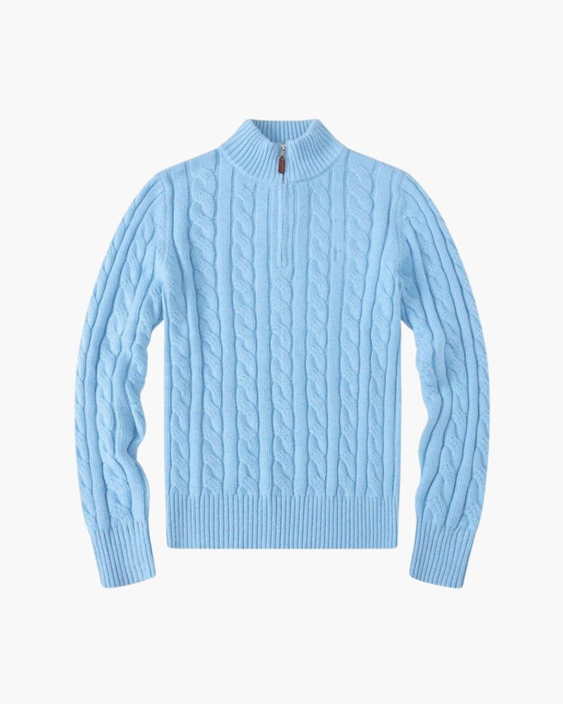 Quarter Zip Wool Sweater for Women