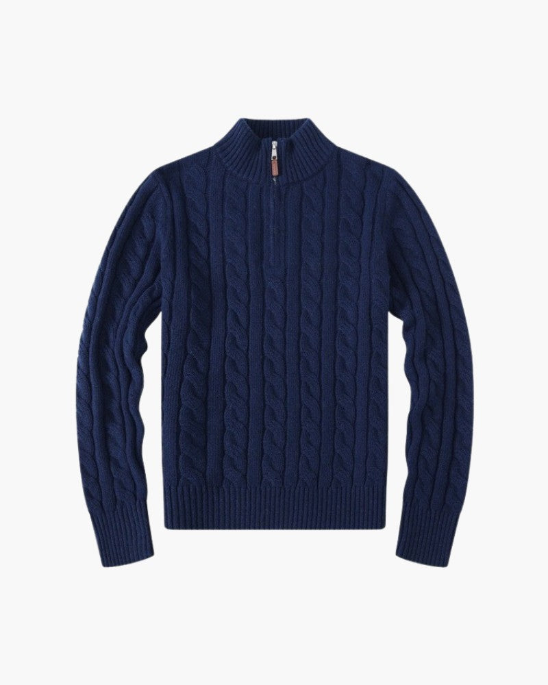 Quarter Zip Wool Sweater for Women