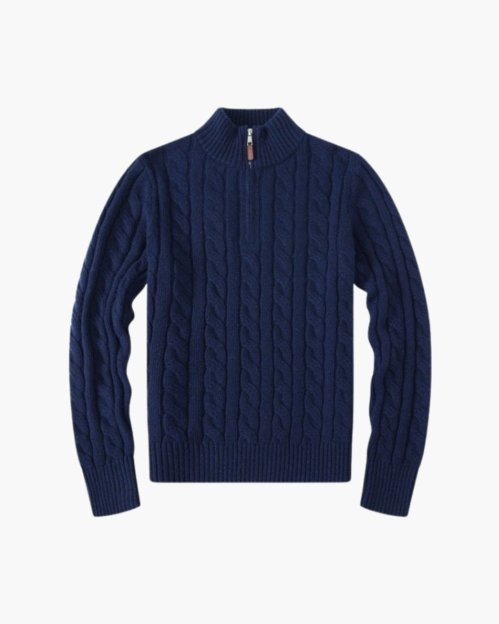 Quarter Zip Wool Sweater for Women