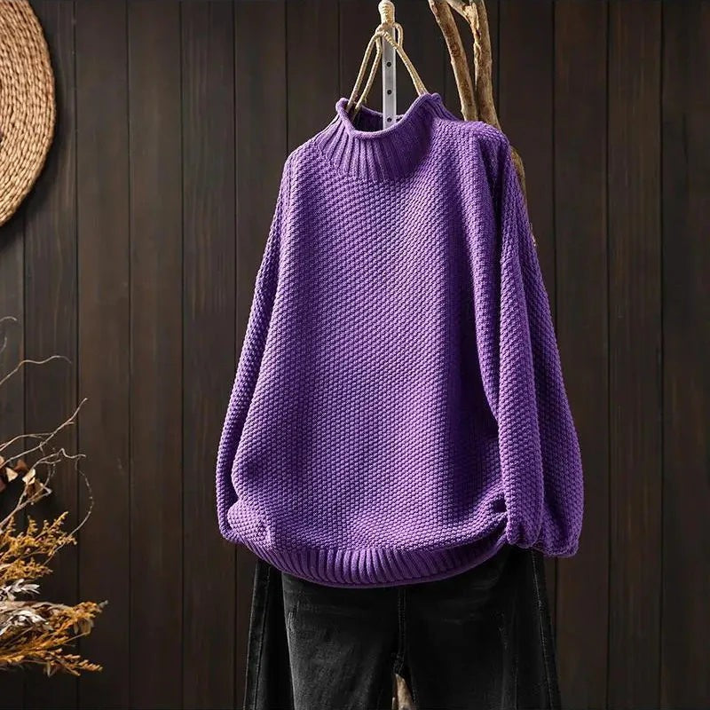 Cable Knit Wool Sweater for Women