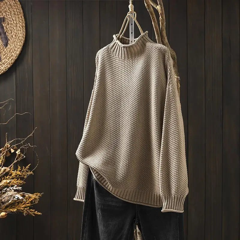 Cable Knit Wool Sweater for Women