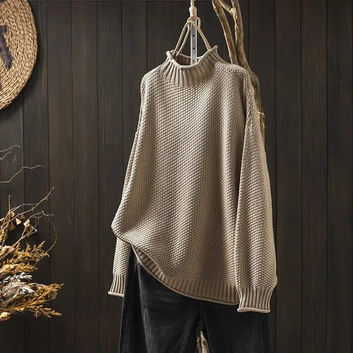 Cable Knit Wool Sweater for Women