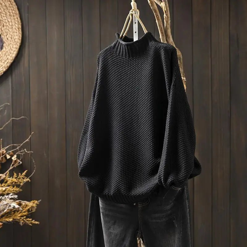 Cable Knit Wool Sweater for Women