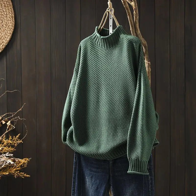 Cable Knit Wool Sweater for Women