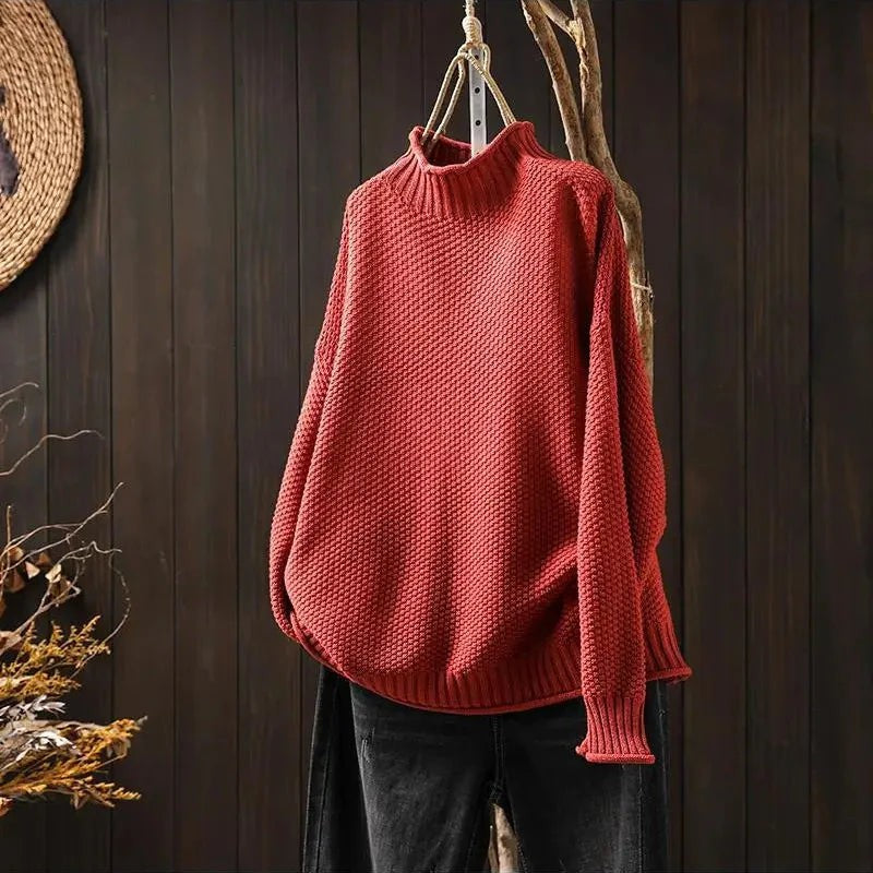 Cable Knit Wool Sweater for Women