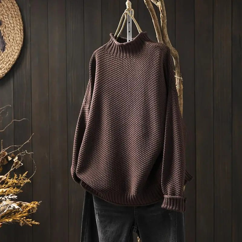 Cable Knit Wool Sweater for Women