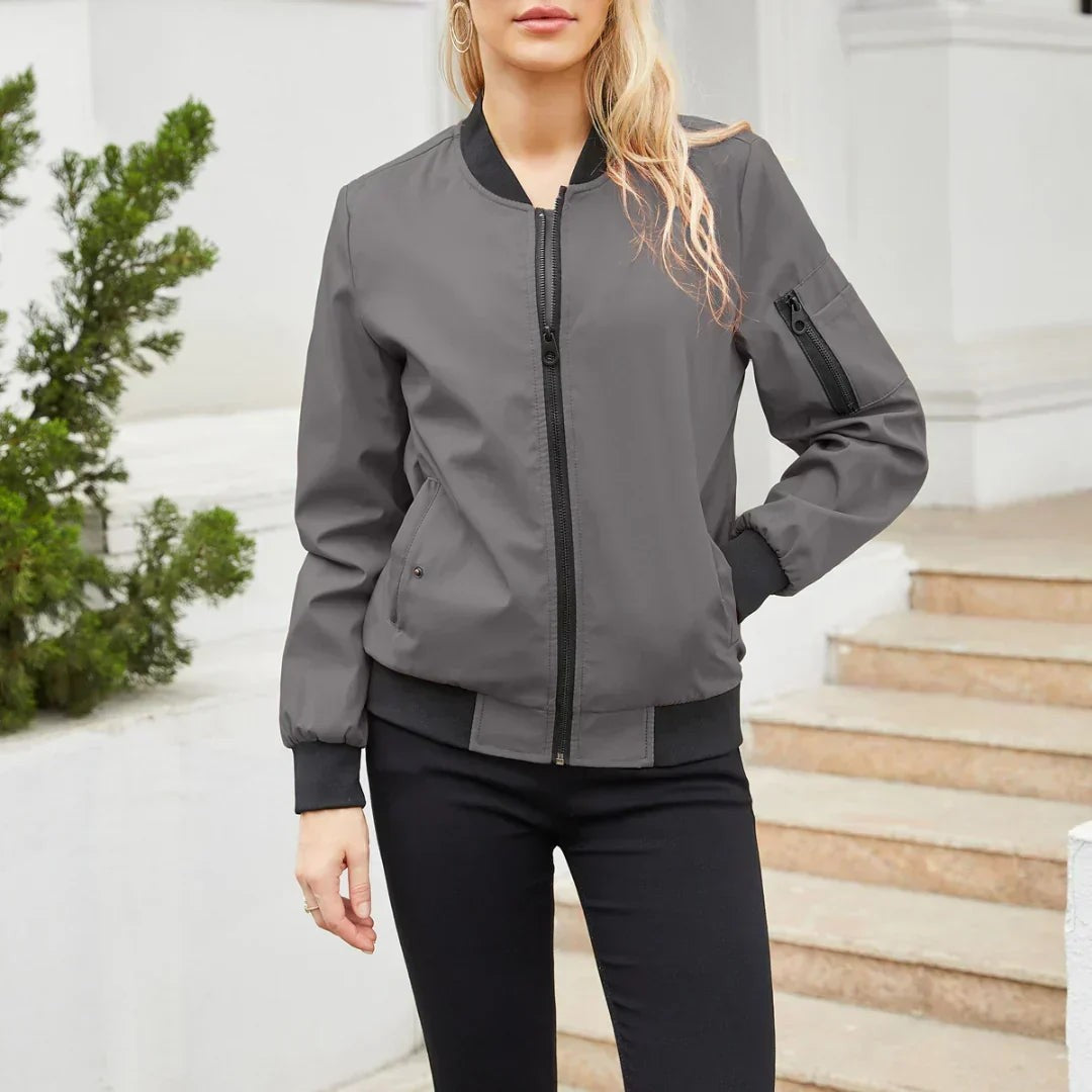 Jenna oversized zip up bomber jacket — image 4