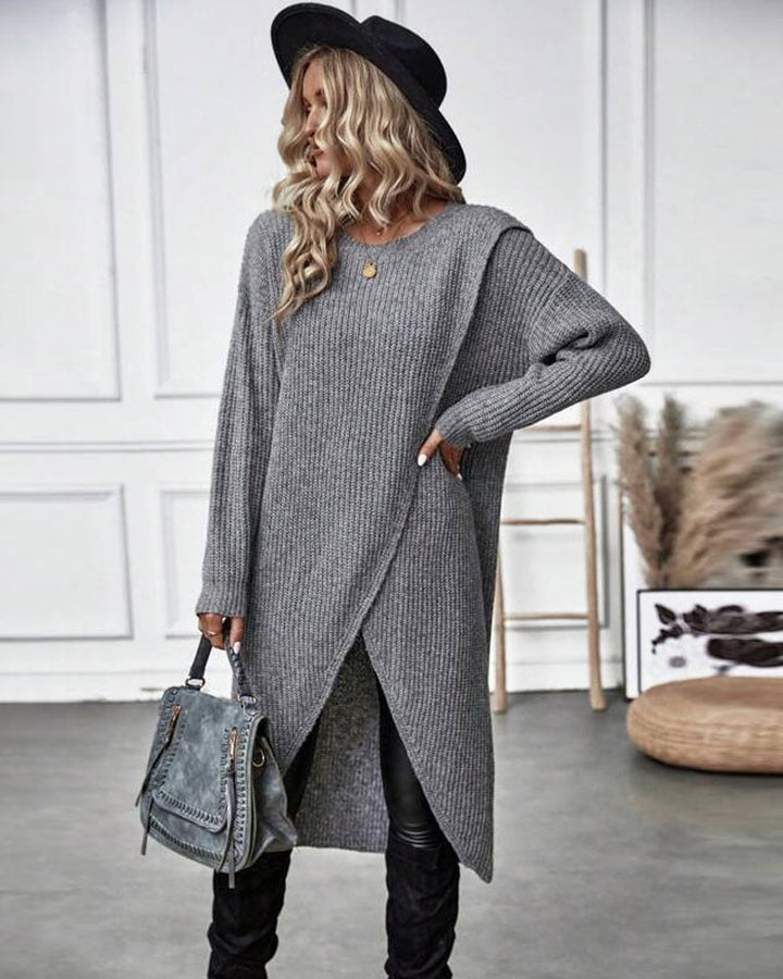 Joceline — Wool Knit Wrap Sweater Dress (3), StyleTruly