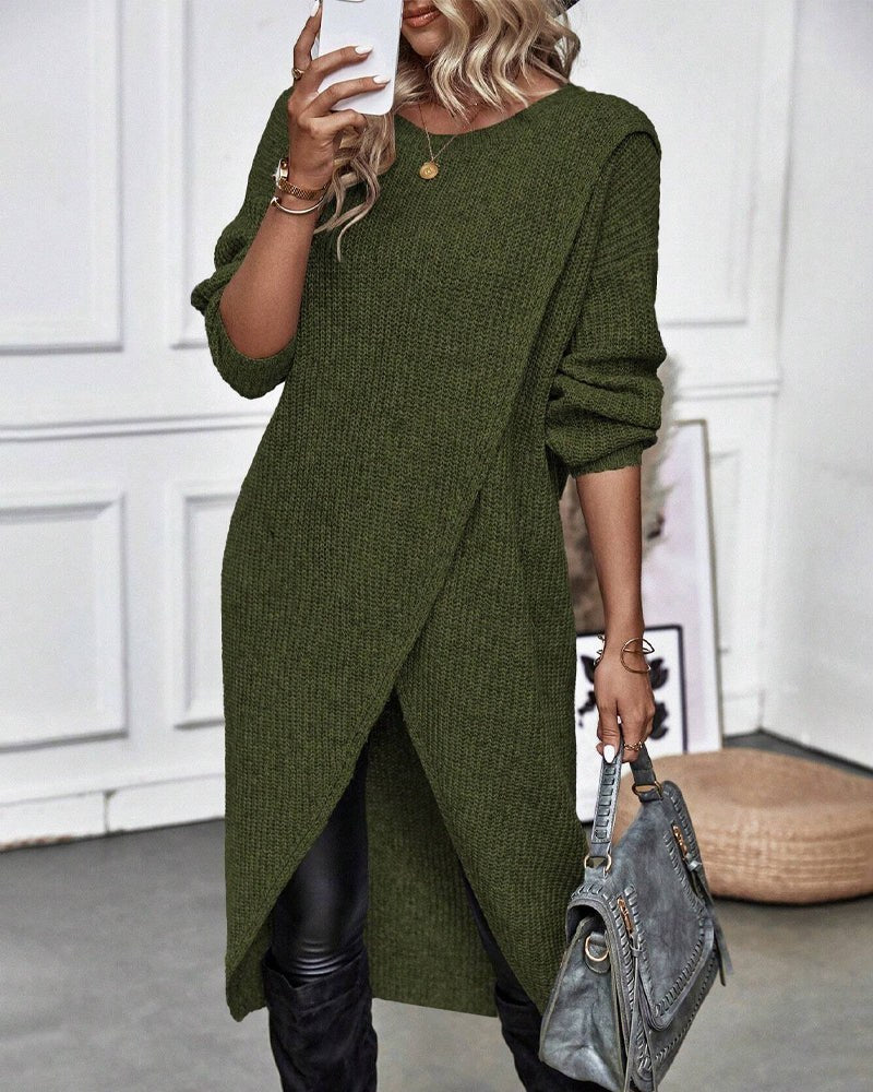 Joceline — Wool Knit Wrap Sweater Dress (7), StyleTruly