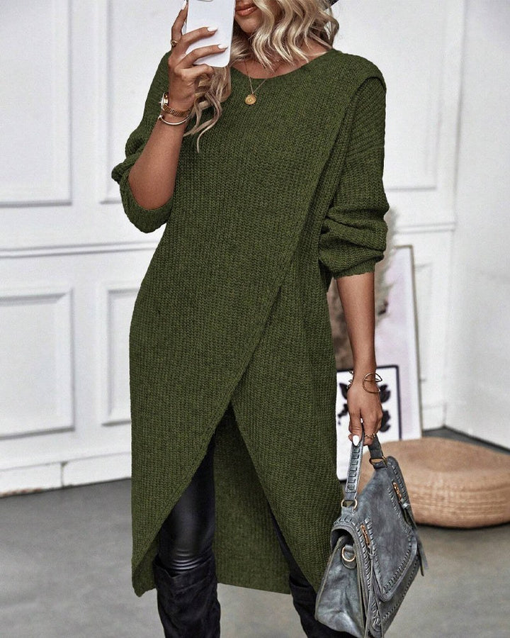 Joceline — Wool Knit Wrap Sweater Dress (7), StyleTruly