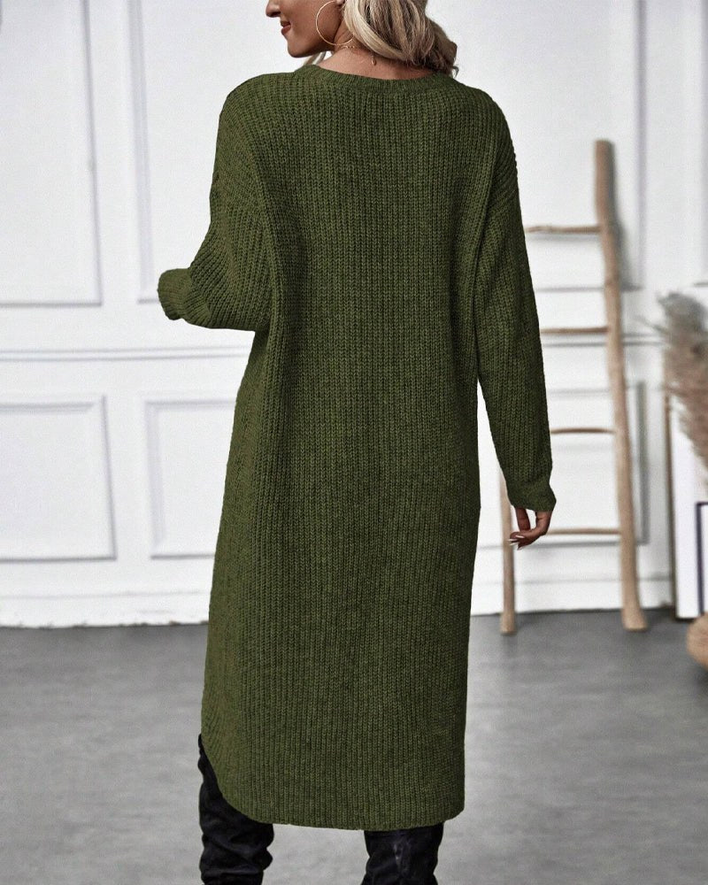 Joceline — Wool Knit Wrap Sweater Dress (8), StyleTruly