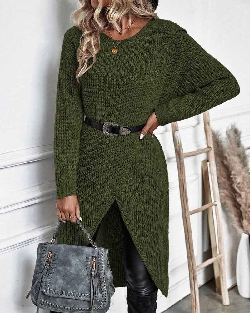 Joceline — Wool Knit Wrap Sweater Dress (9), StyleTruly
