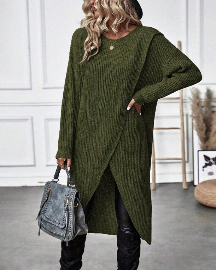 Joceline — Wool Knit Wrap Sweater Dress (12), StyleTruly