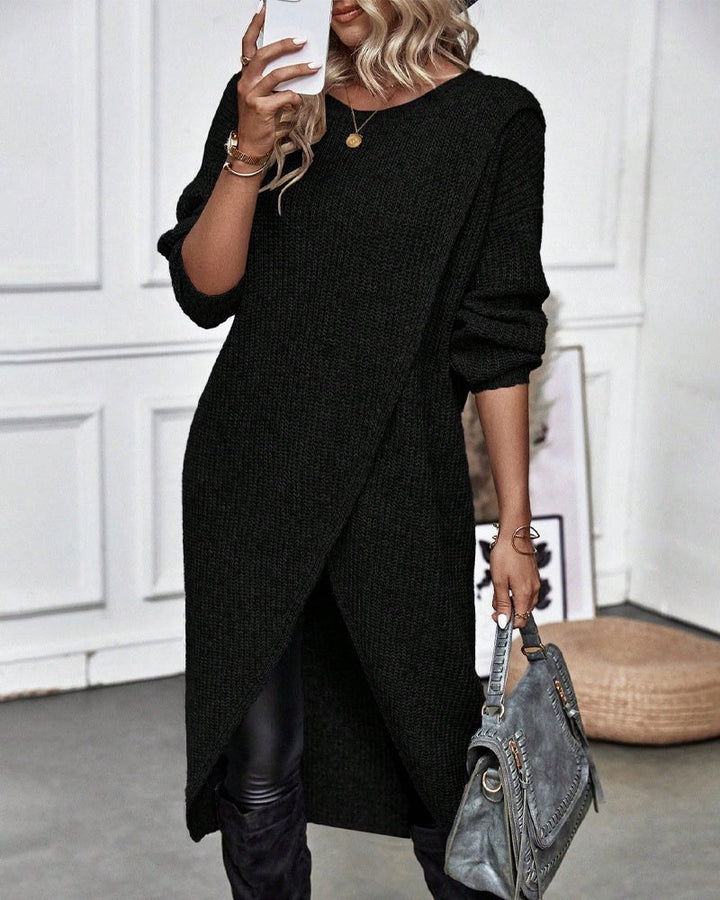 Joceline — Wool Knit Wrap Sweater Dress (13), StyleTruly