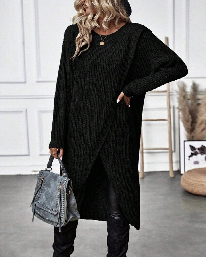 Joceline — Wool Knit Wrap Sweater Dress (14), StyleTruly