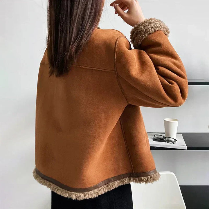 Josie button front shearling jacket — image 3