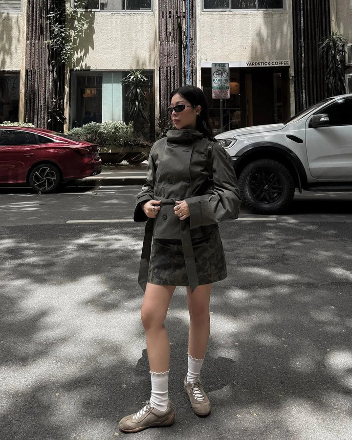 Julienne — Belted High Neck Trench Coat (14), StyleTruly