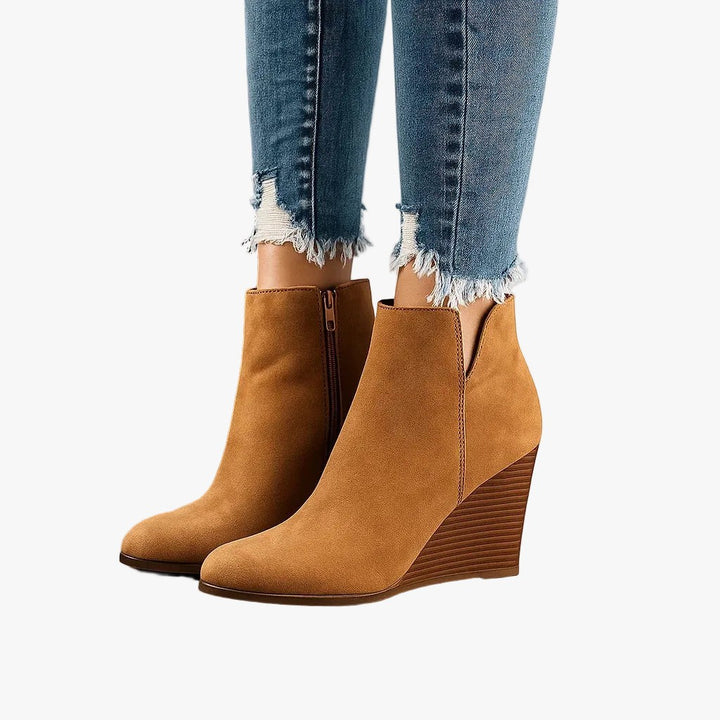 Juliet suede wedge ankle boots — image 5