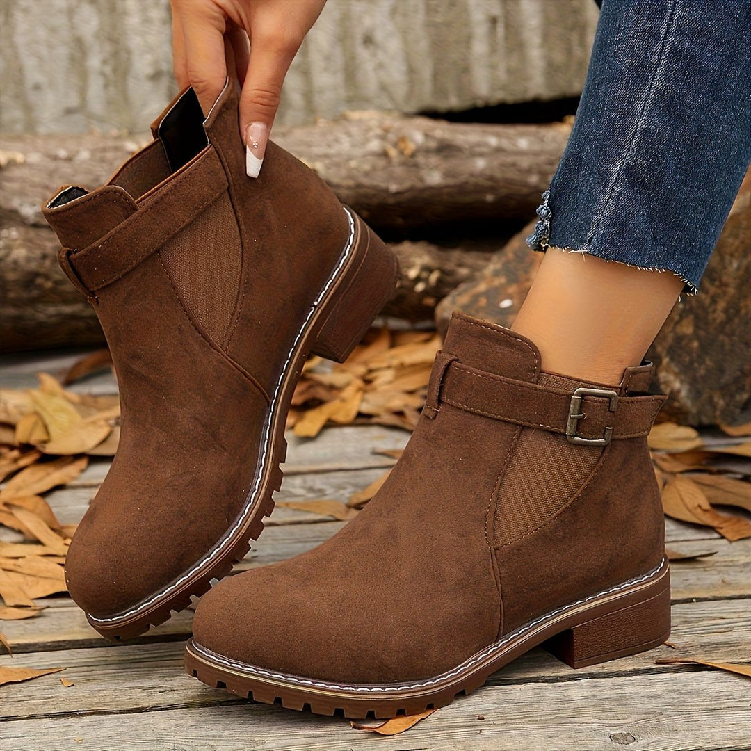 Juniper chunky buckle lug sole chelsea boots — image 1
