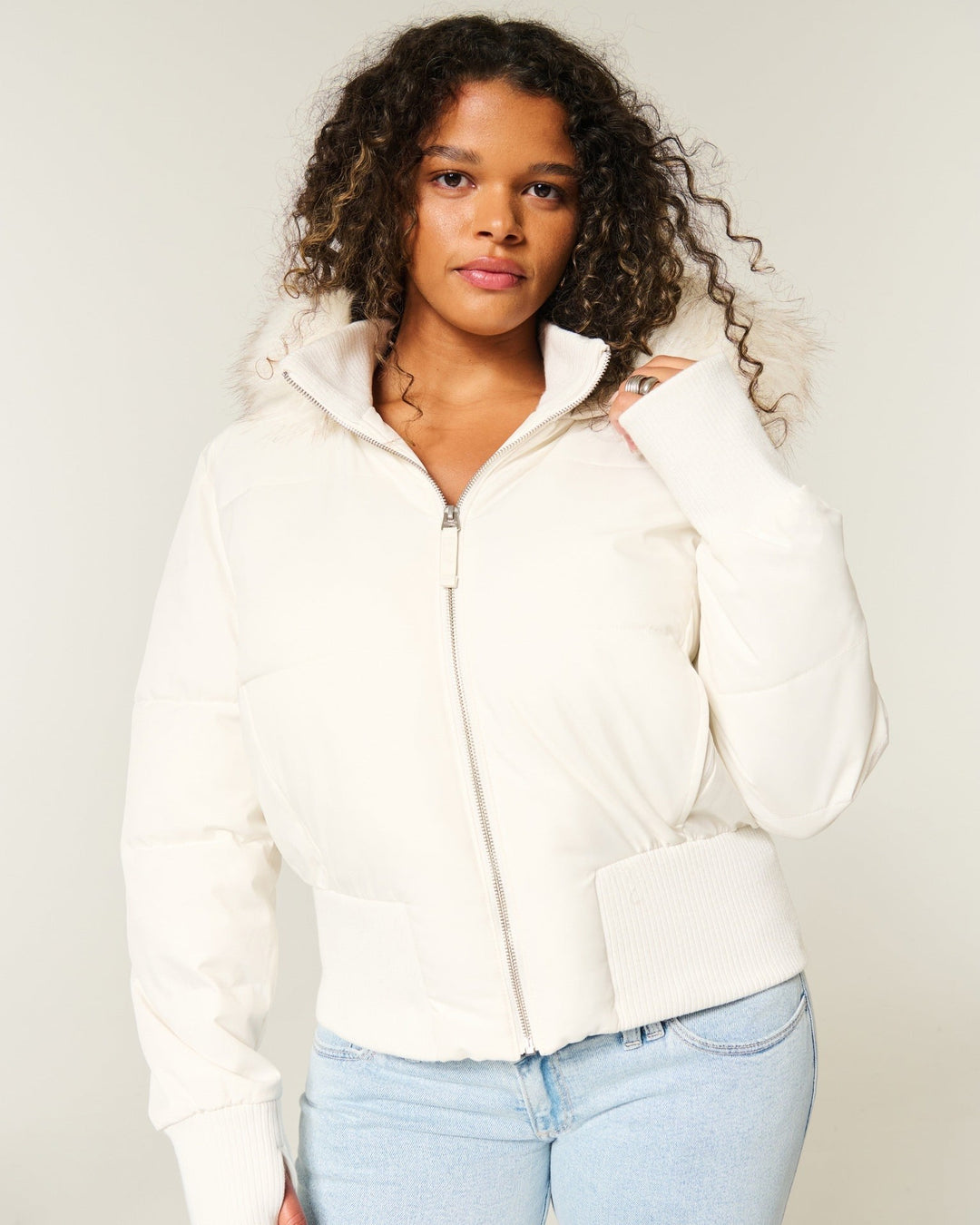 Kennedy cropped hooded quilted jacket — image 1