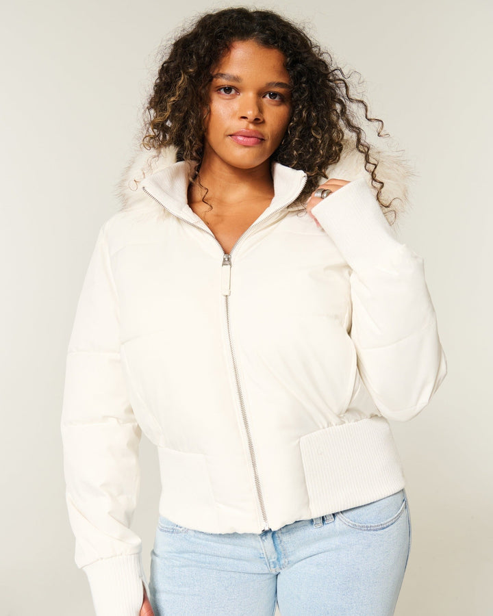 Kennedy cropped hooded quilted jacket — image 1