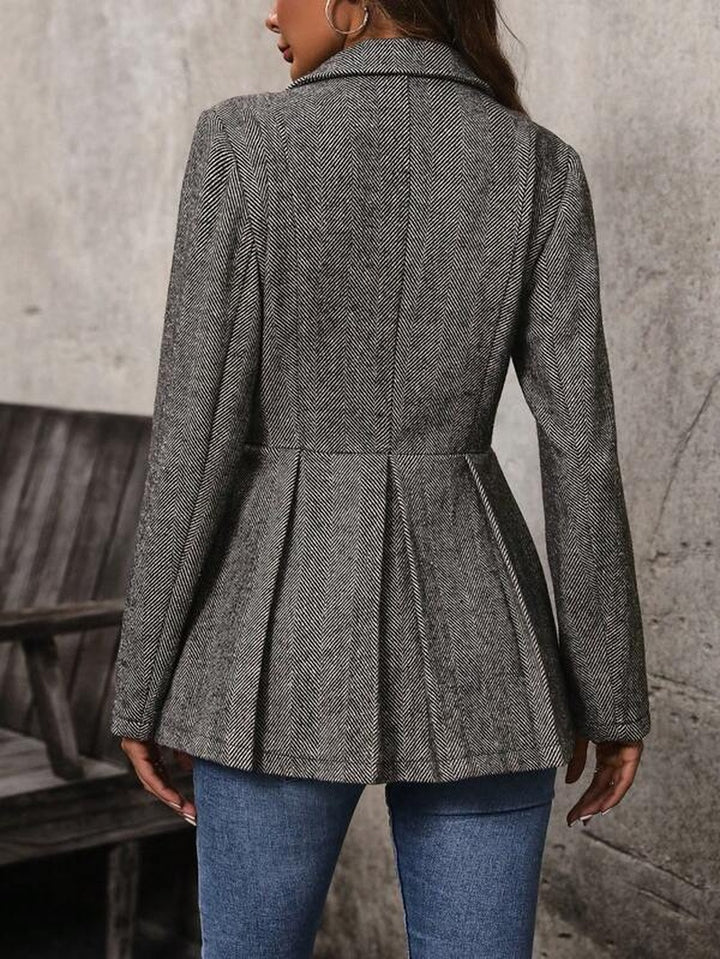 Everyday Blazer with Ruched Waist and Buttons