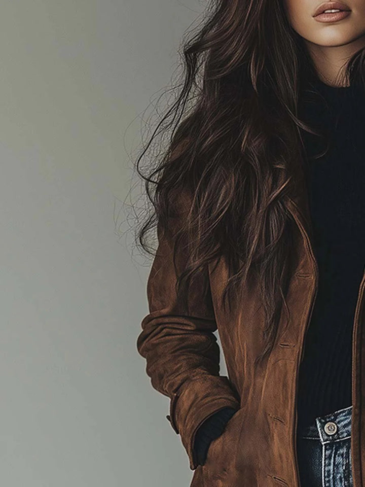 Lauren belted suede trench coat — image 2