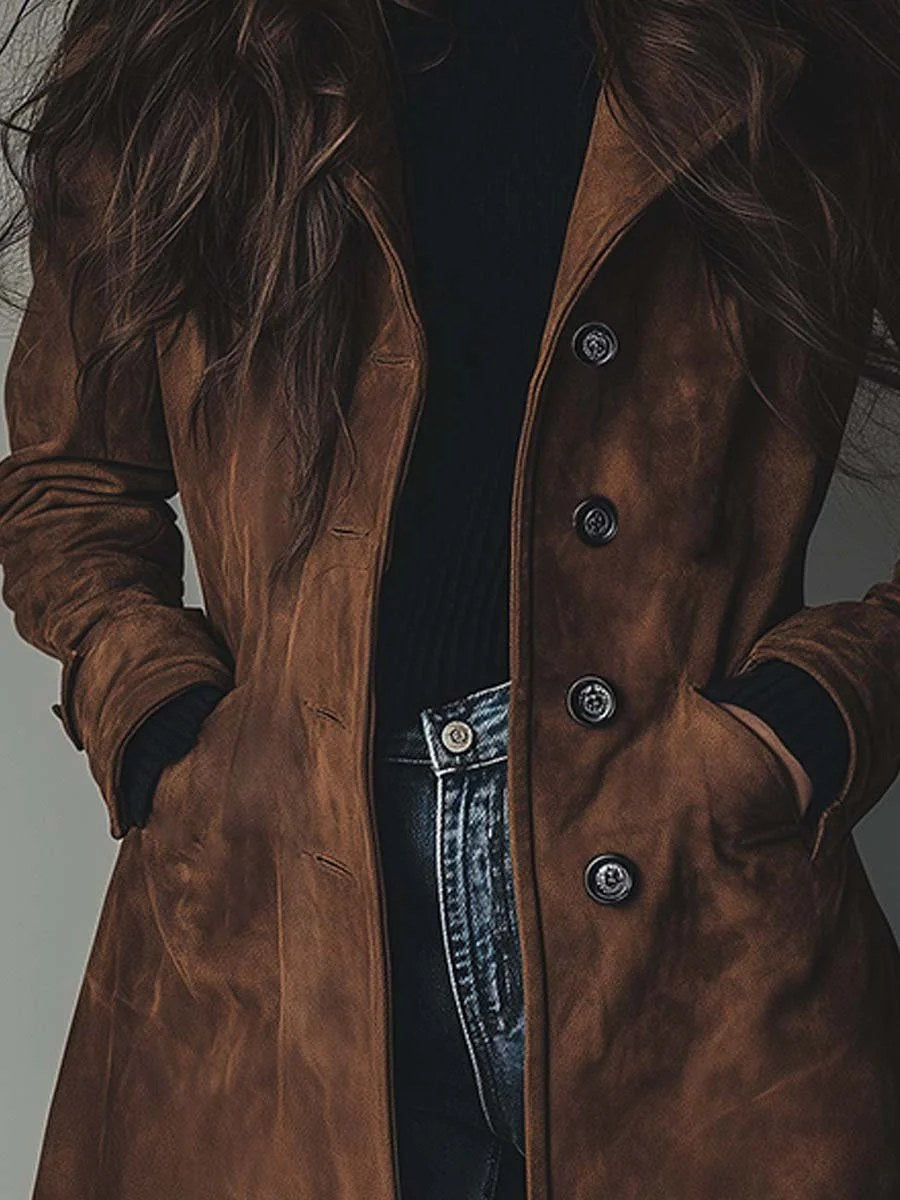 Lauren belted suede trench coat — image 3