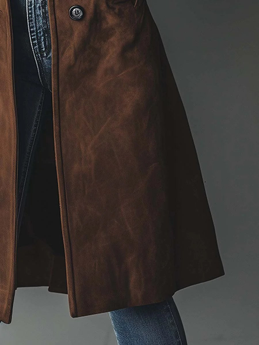 Lauren belted suede trench coat — image 4