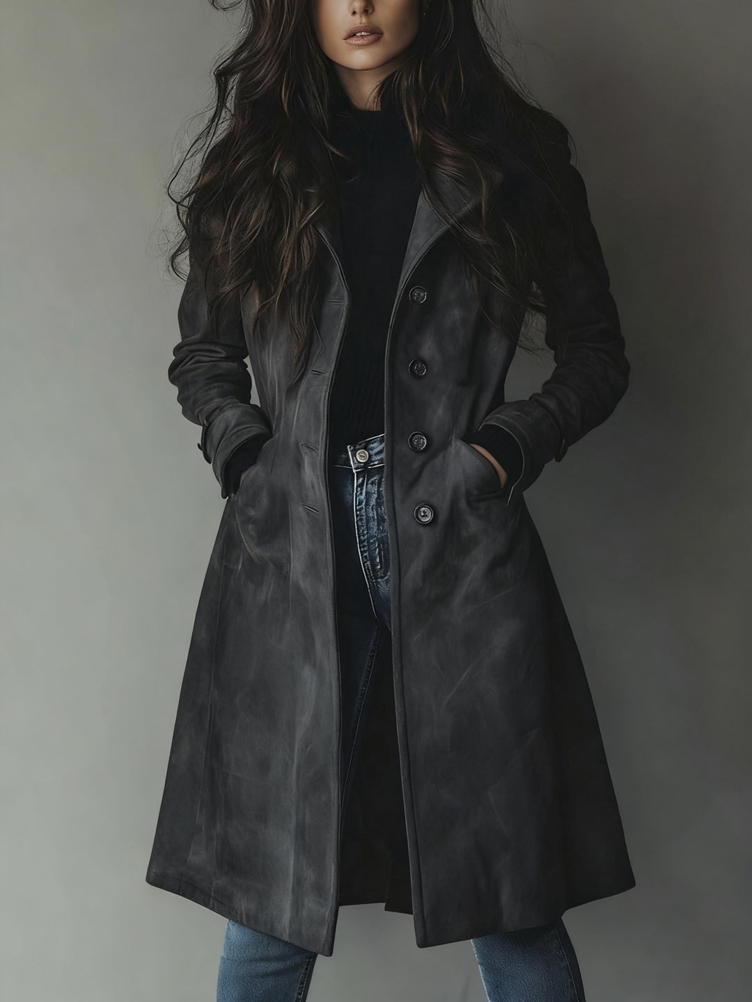 Lauren belted suede trench coat — image 7