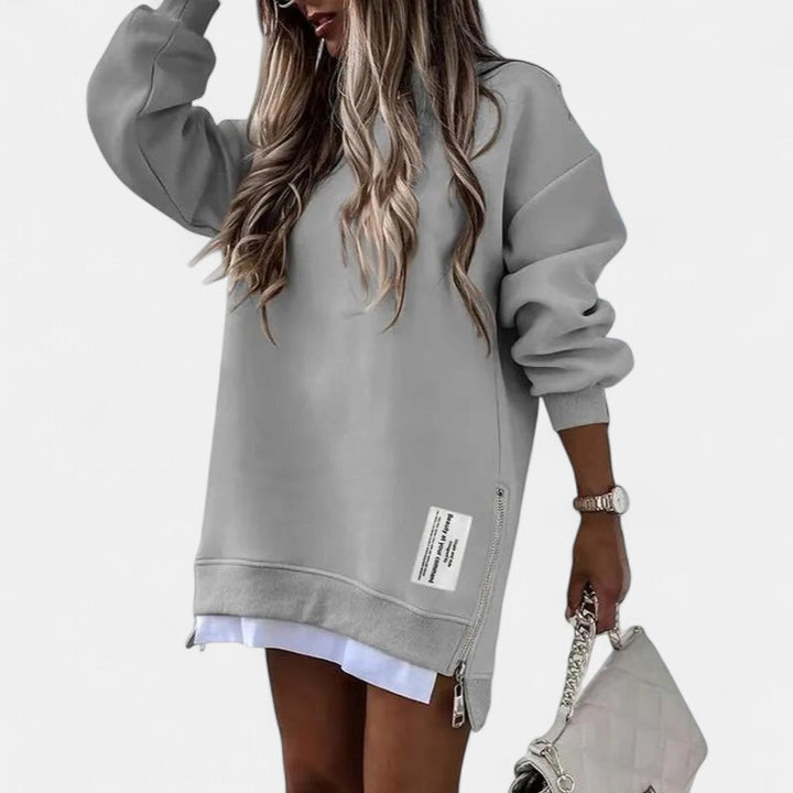 Oversized Sweatshirt Dress for Women in grey