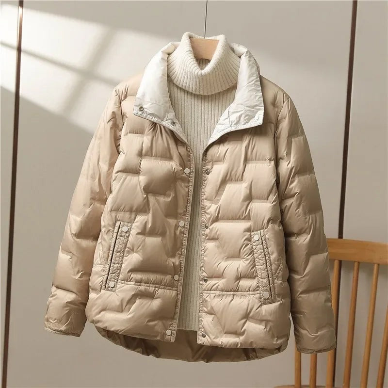 Lena quilted high neck puffer jacket — image 2