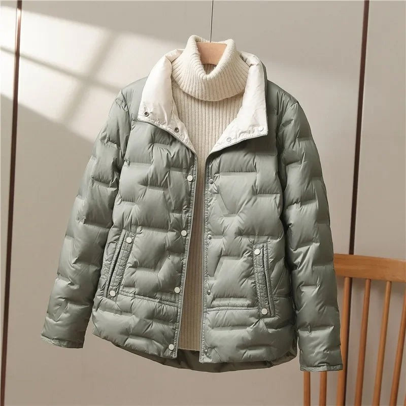 Lena quilted high neck puffer jacket — image 4