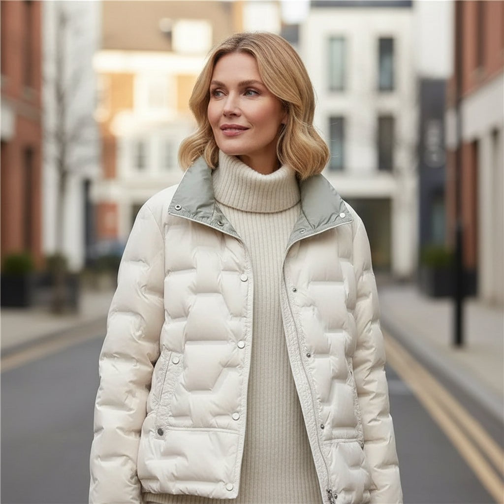 Lena quilted high neck puffer jacket — image 6