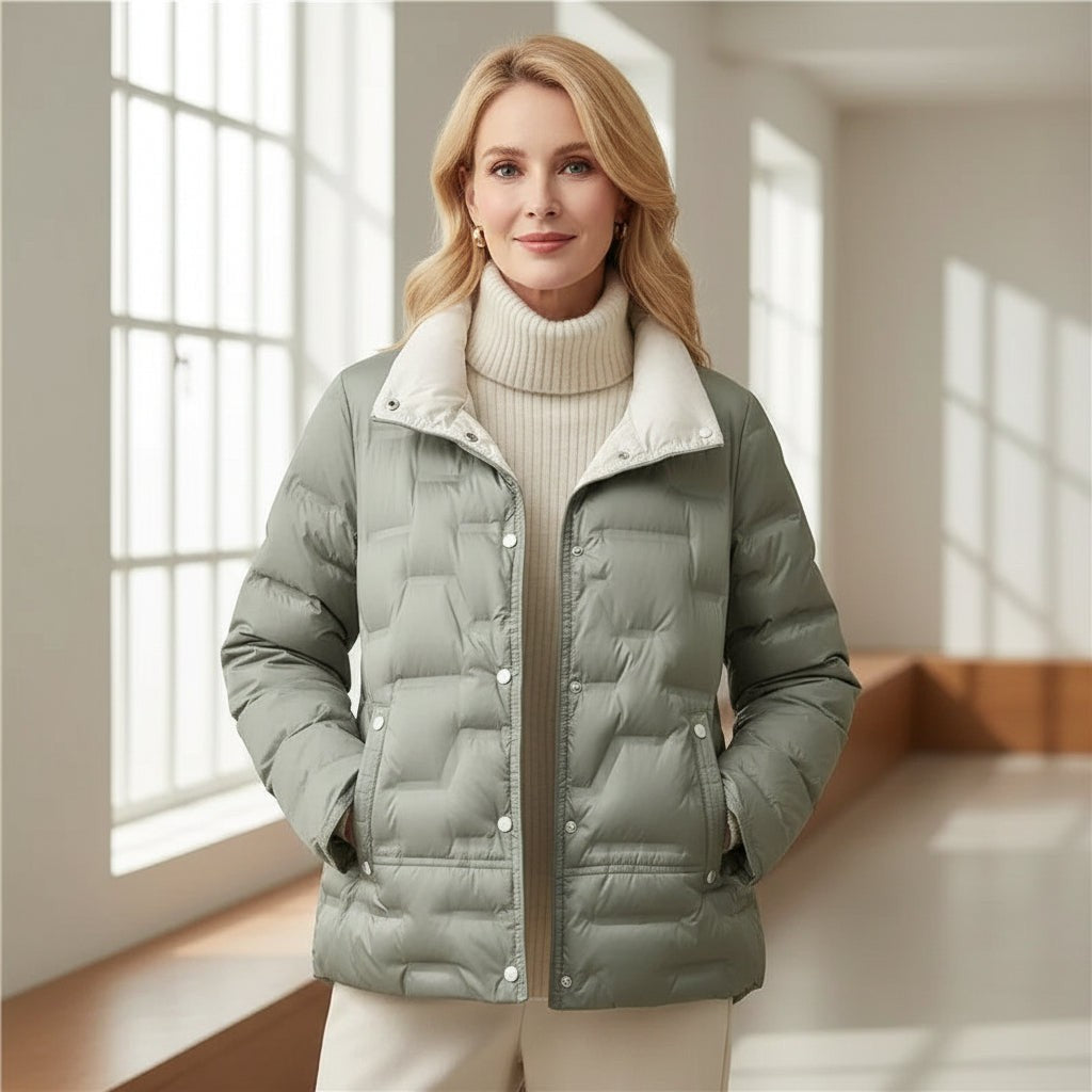 Lena quilted high neck puffer jacket — image 8