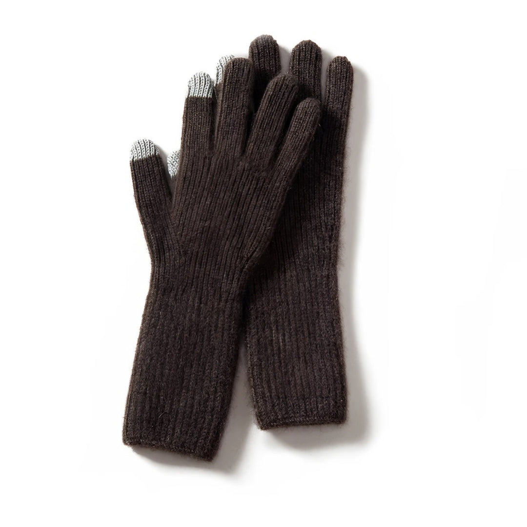 Linnea ribbed knit warm winter gloves — image 3