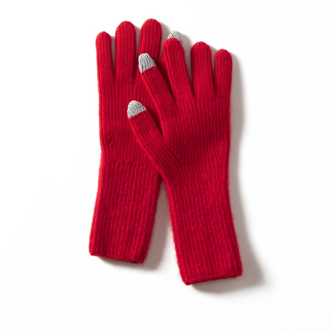 Linnea ribbed knit warm winter gloves — image 7