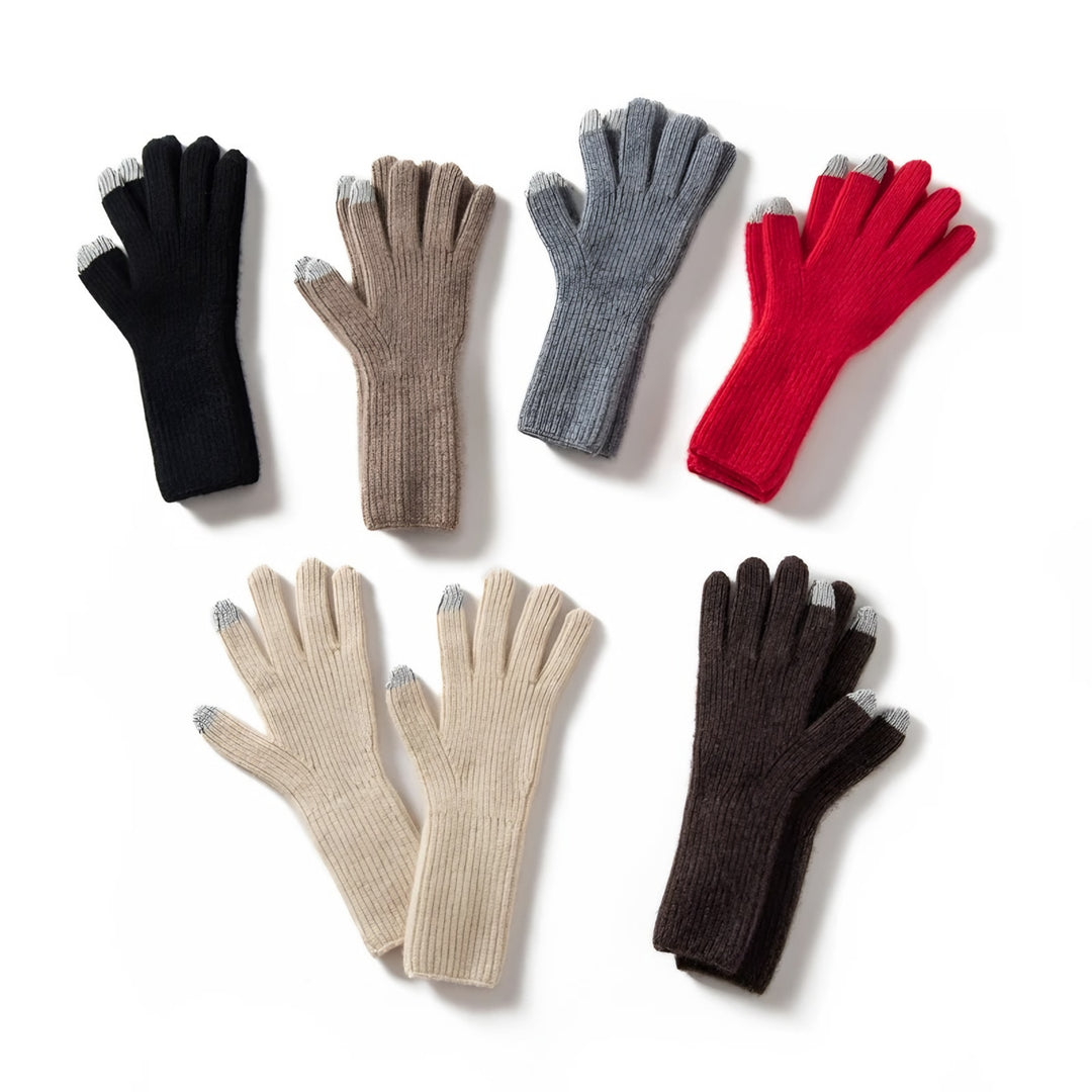 Linnea ribbed knit warm winter gloves — image 8