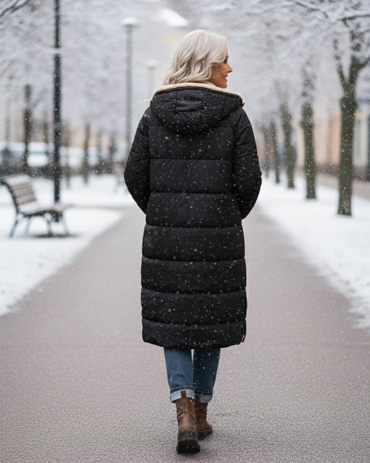 Maelys — Long Hooded Puffer Winter Coat for Women