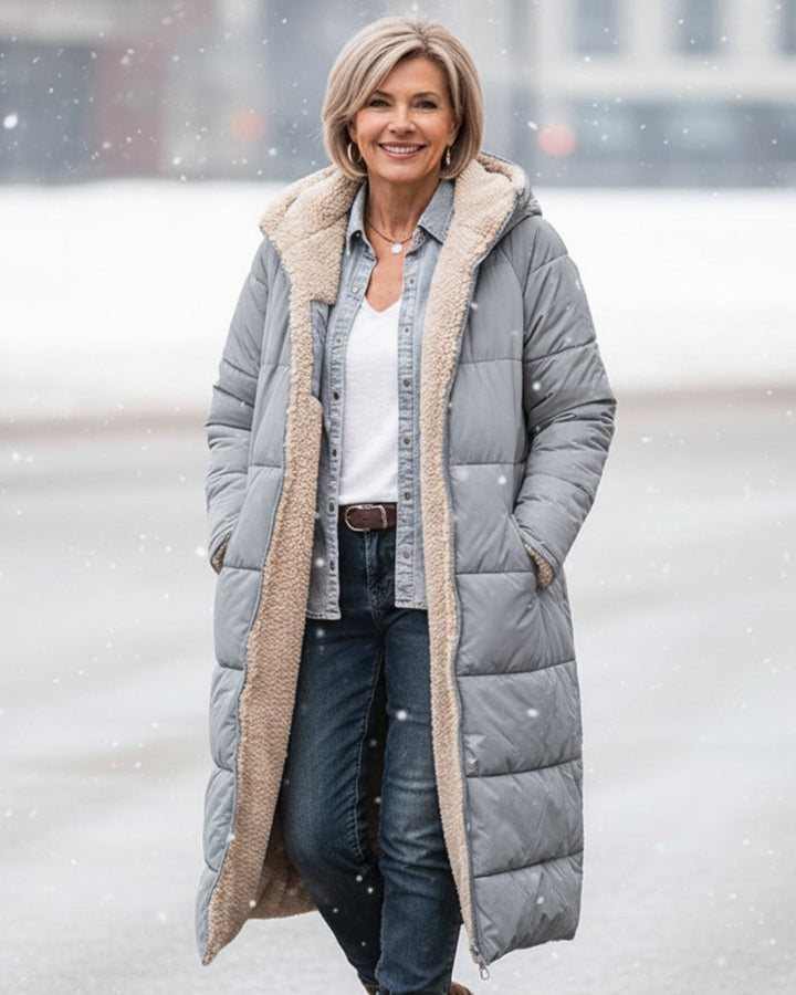 Maelys — Long Hooded Puffer Winter Coat for Women