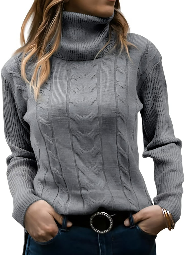 Madison turtleneck cable knit sweater — image 8