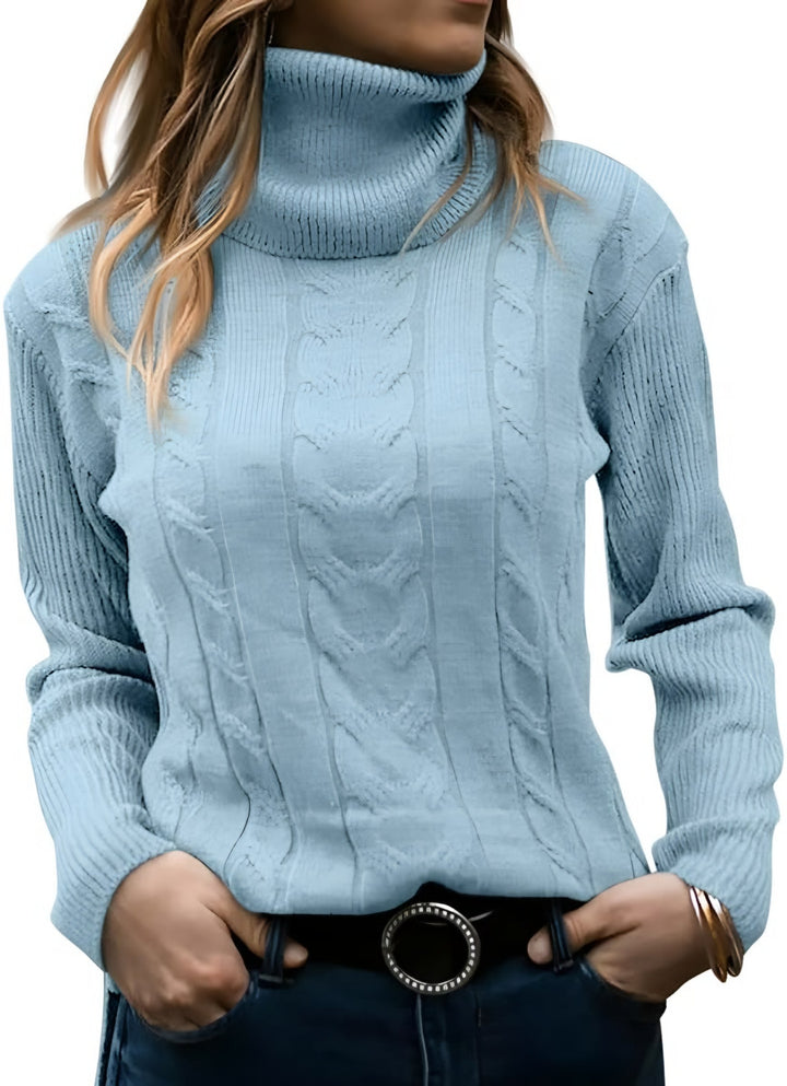 Madison turtleneck cable knit sweater — image 9